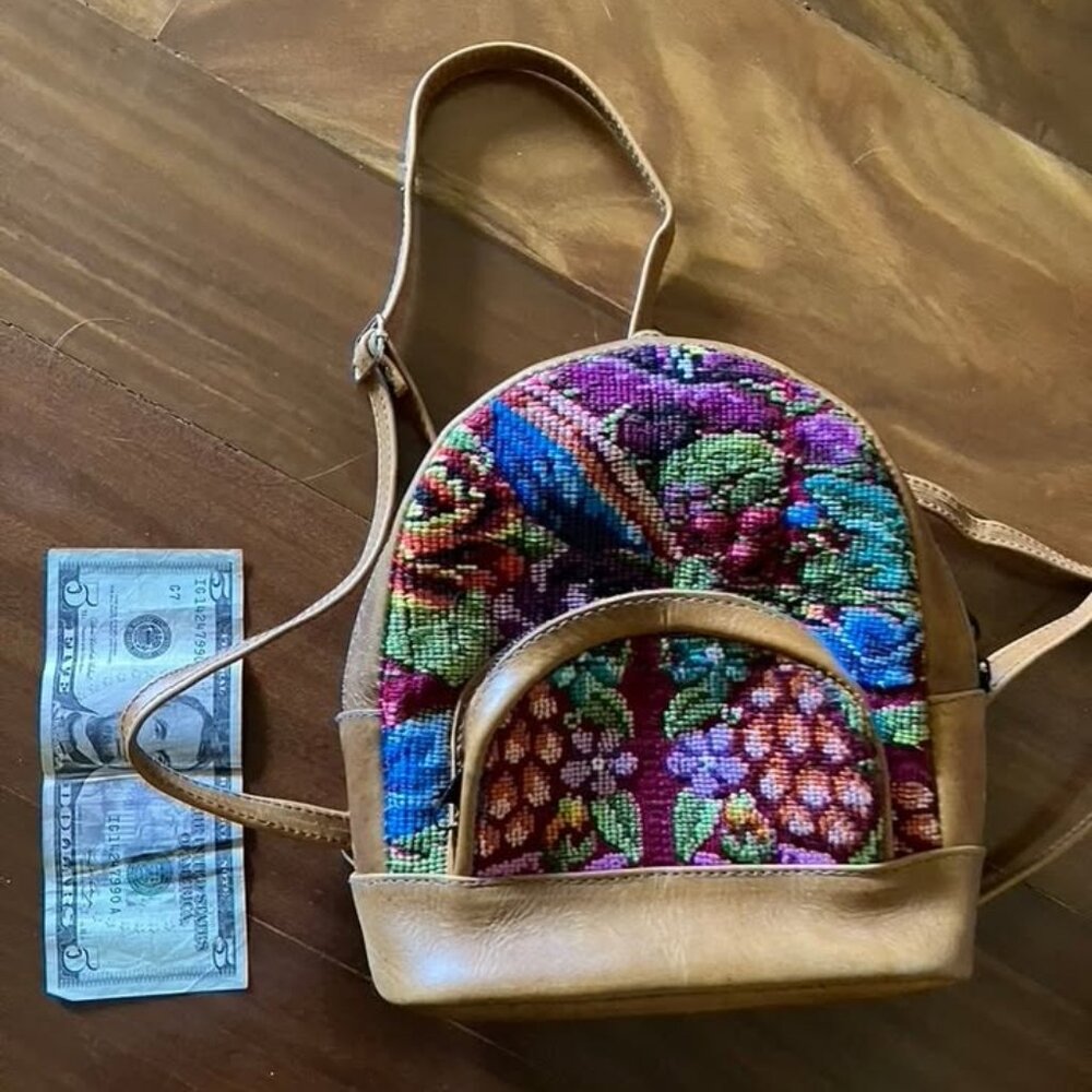 Guatemalan Embroidered Mini Backpack.